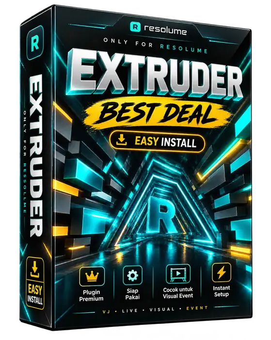 Mockup produk Extruder Only untuk Resolume Arena