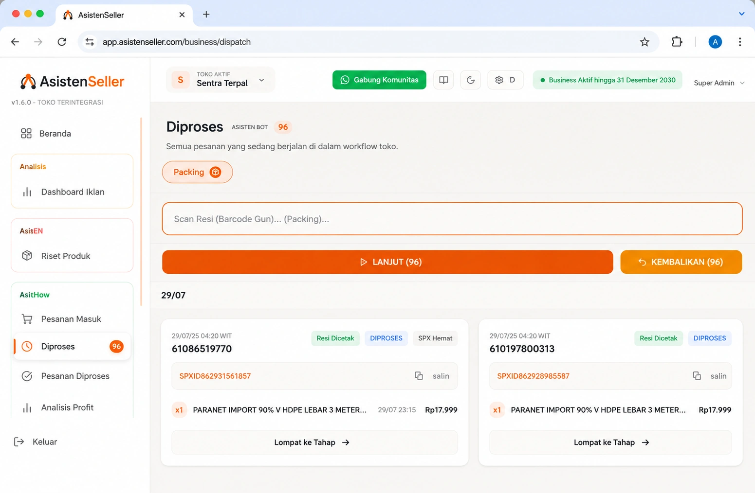AsisFlow — Dashboard order terpusat, manajemen stok otomatis, dan SOP digital (Coming Soon)