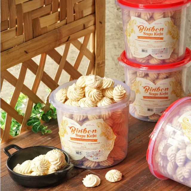 Grosir Sagu Keju Binbon 500g (1 Dus Isi 6 Toples) 6
