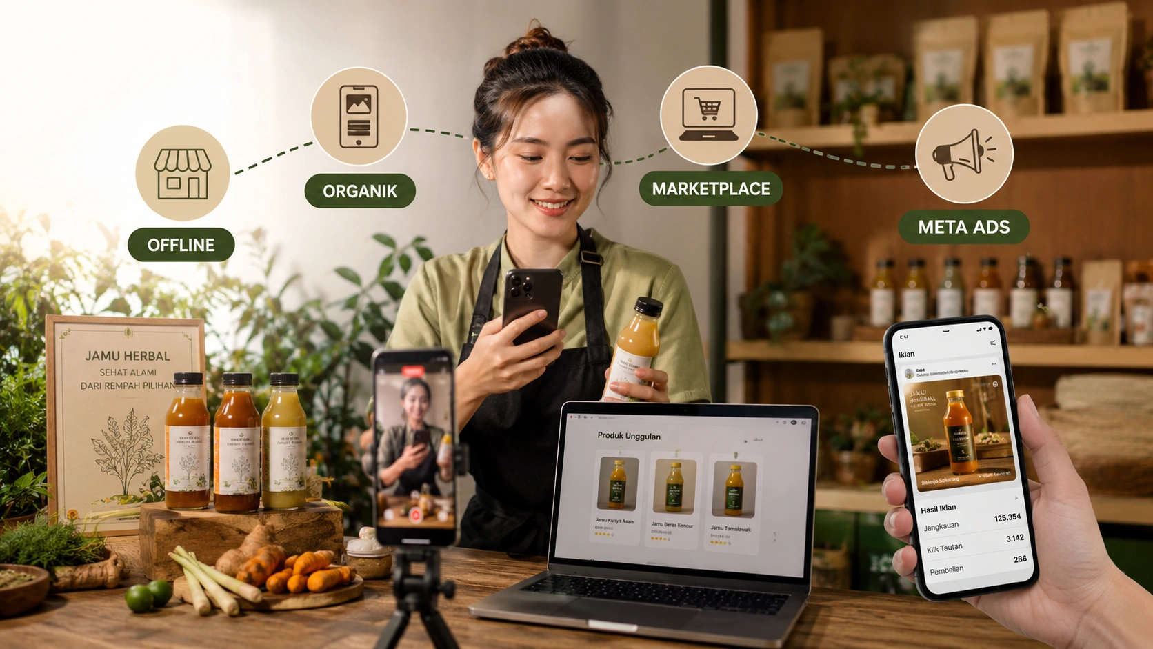 Strategi penjualan bisnis jamu
