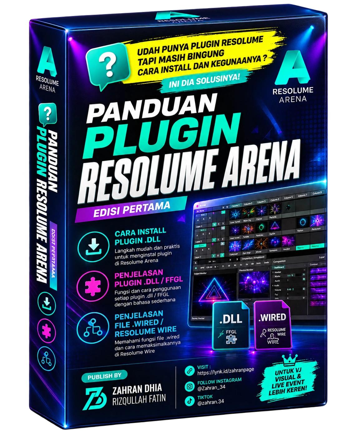 Mockup produk Panduan Plugin Resolume Arena