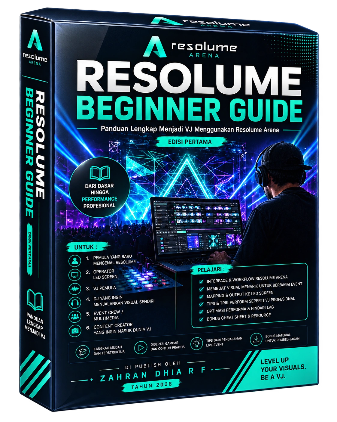 Mockup produk Resolume Beginner Guide