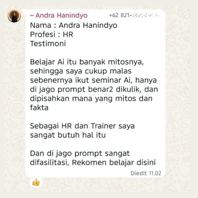 Testimoni peserta 12