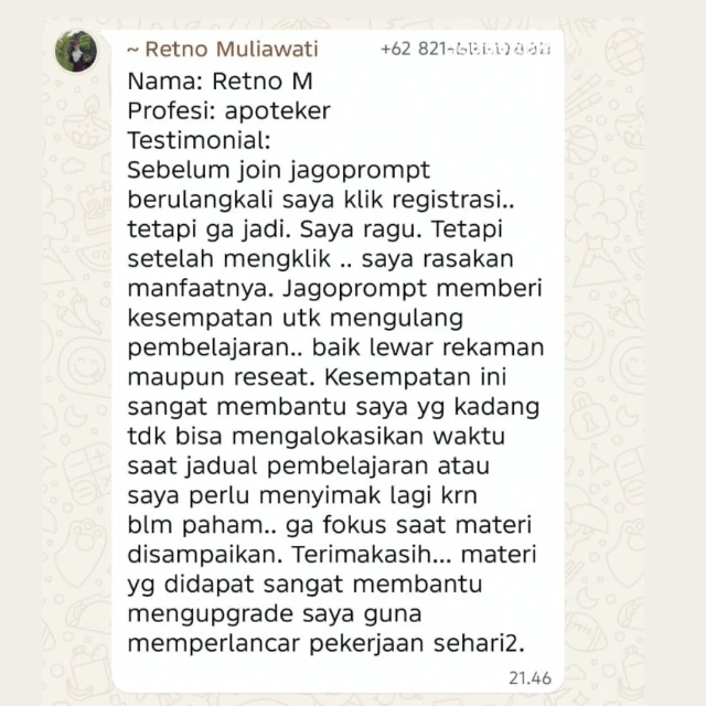 Testimoni peserta 13