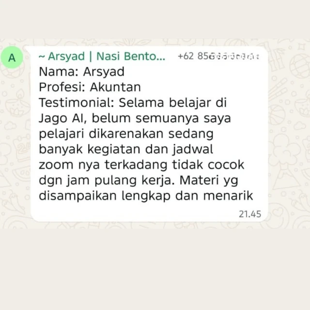 Testimoni peserta 14