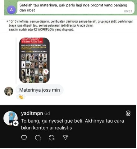 Testimoni Ultimate AI Workflow 9