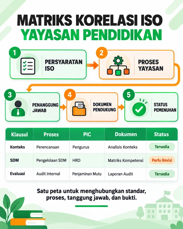 Template Matrik Korelasi ISO Yayasan Excel