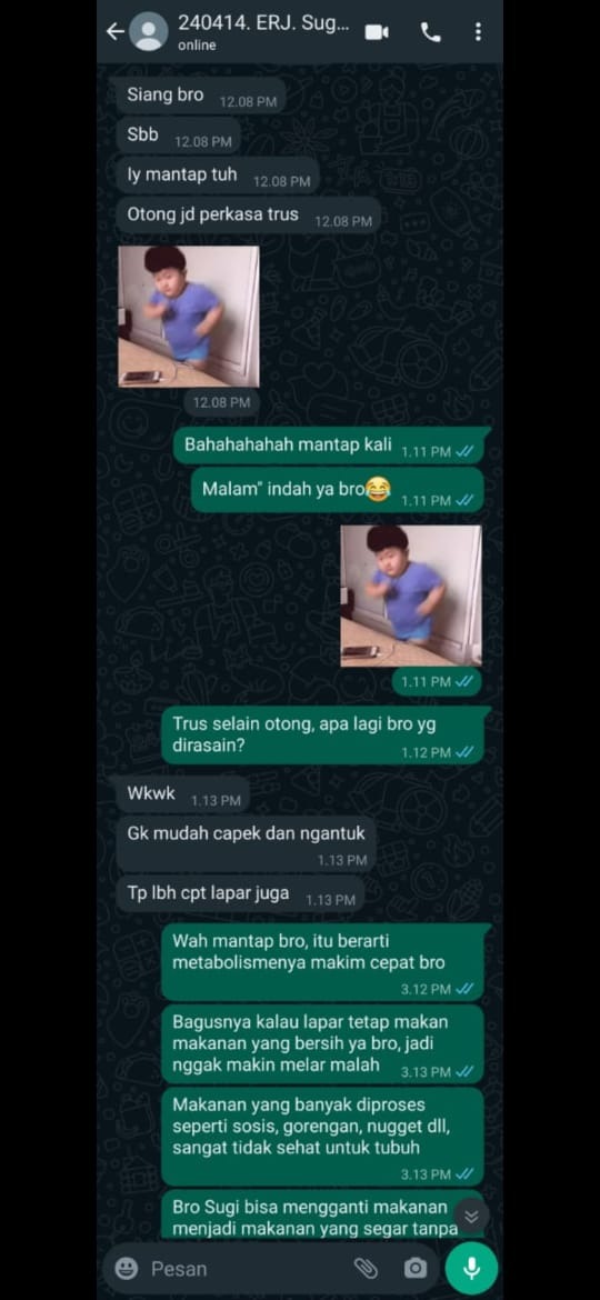 Testimoni Chat WhatsApp 1
