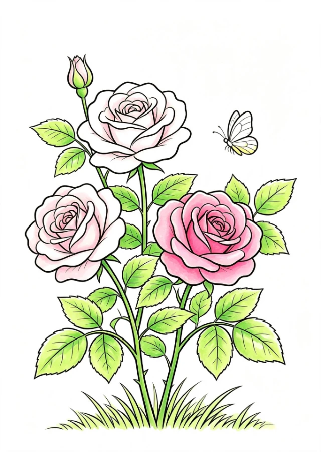 Flora & Fauna — Halaman Mewarnai Siap Cetak 🎨