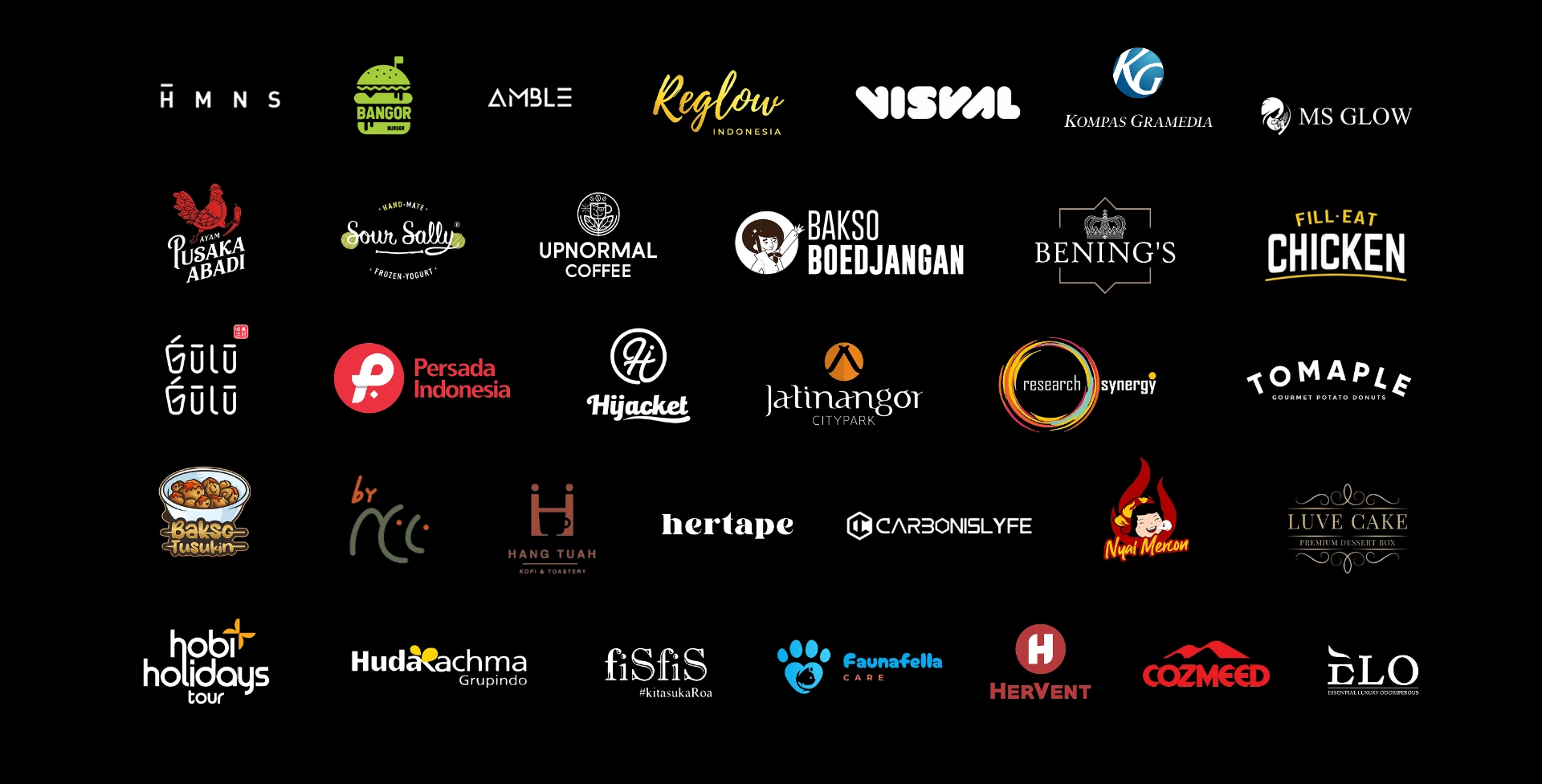 Logo-logo klien yang telah mempercayai Hillir Digital