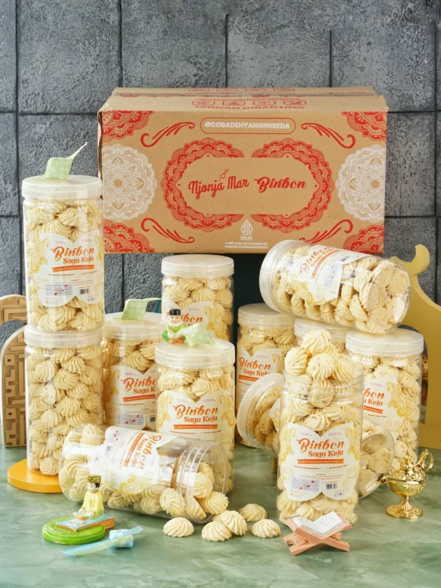 Grosir Sagu Keju Binbon 325g (1 Dus Isi 12 Toples)