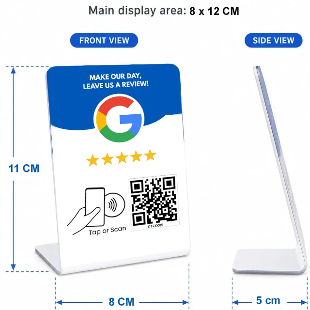 Google Review Stand NFC QR Code untuk Review Google Bisnis