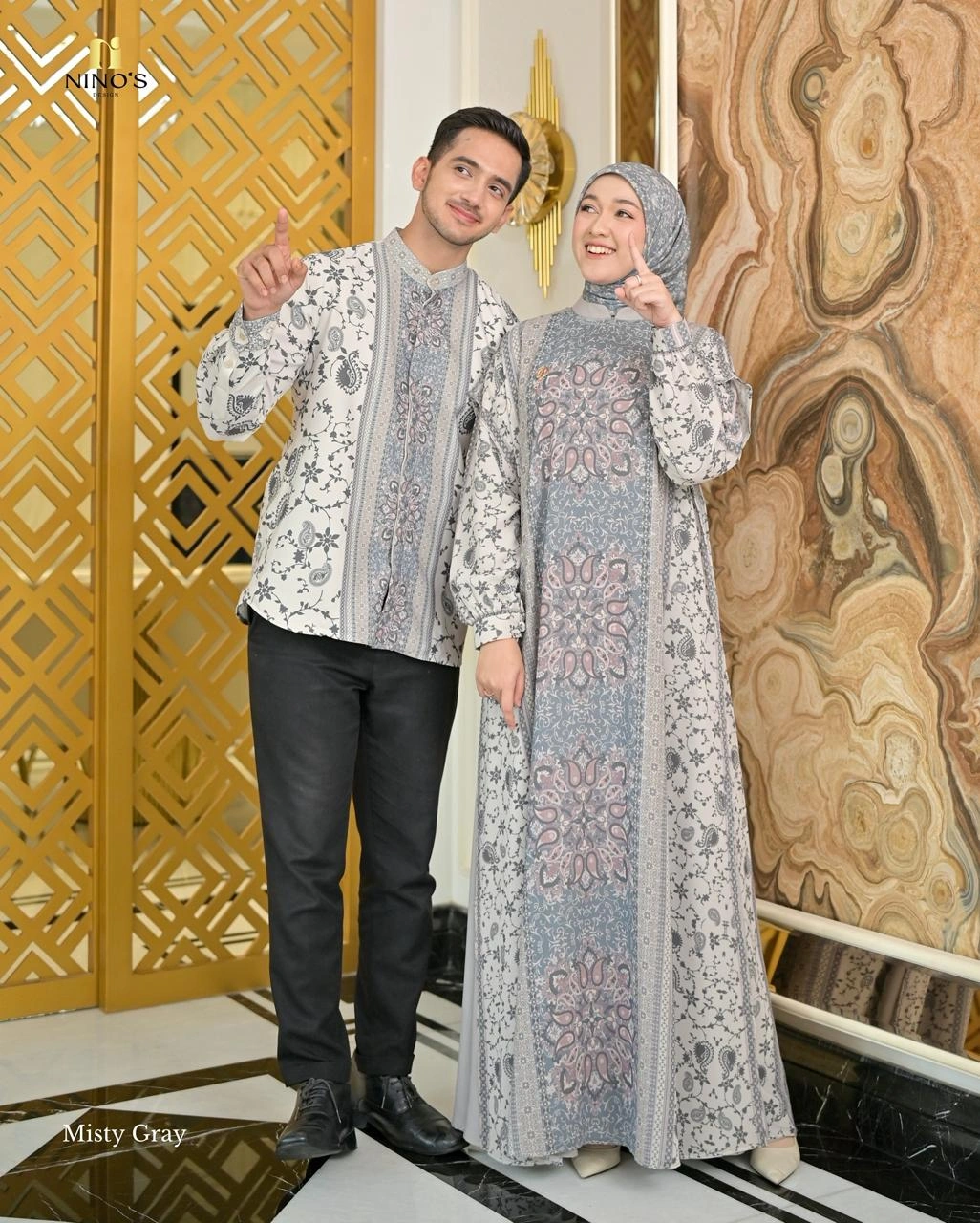 Koleksi Sarimbit Couple Khasmira Dress dan Khasmir Koko by Nino's Design
