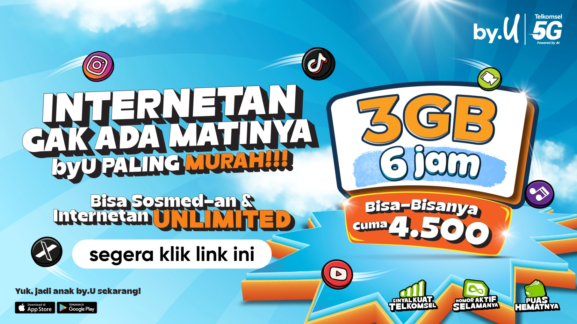 Visual resmi paket by.U 3GB untuk 6 jam