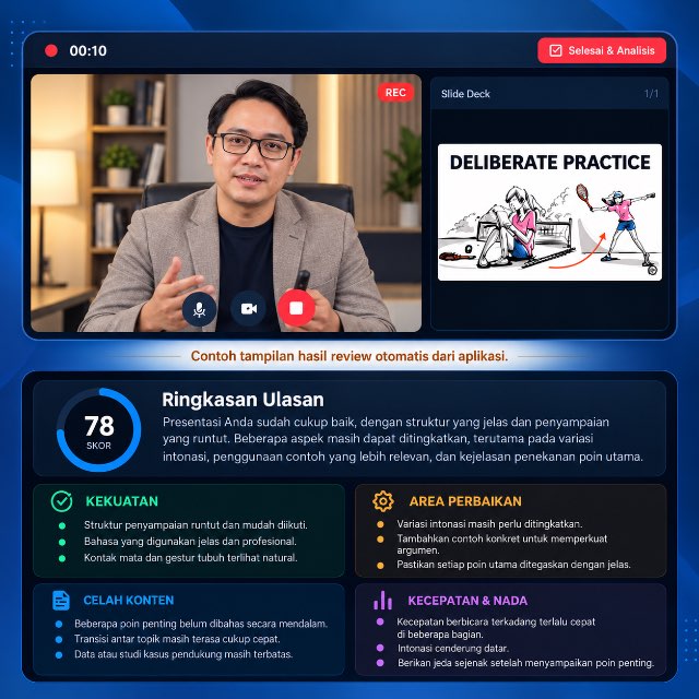 Tampilan hasil review otomatis aplikasi